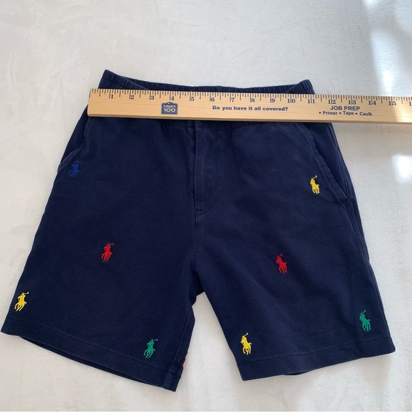 Polo Ralph Lauren blue yellow red green cotton shorts age 8 - Picture 4 of 6